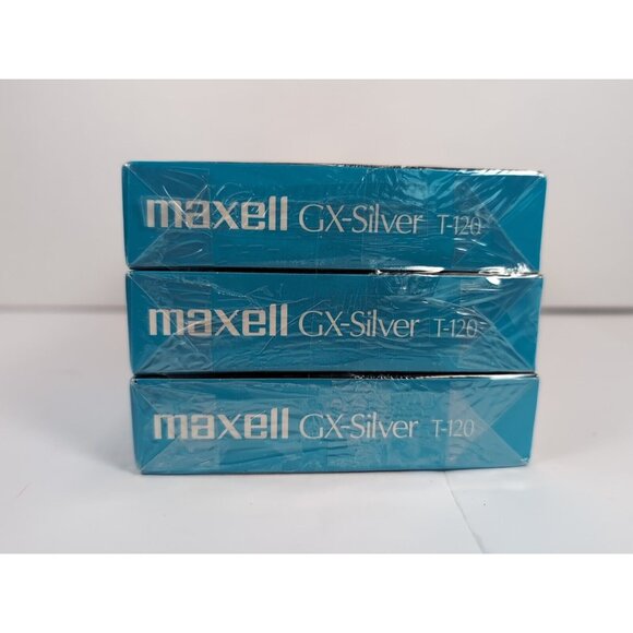3 New Sealed Maxell GX Silver High Quality VHS Blank Tapes 6 Hours T-120 - Picture 6 of 6
